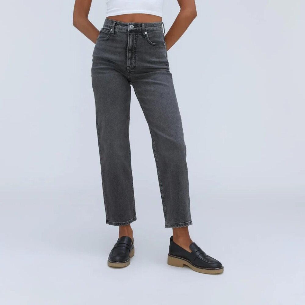 Everlane The Way-High Jean: 24 x 25.5" inseam (crop) / Washed Black
